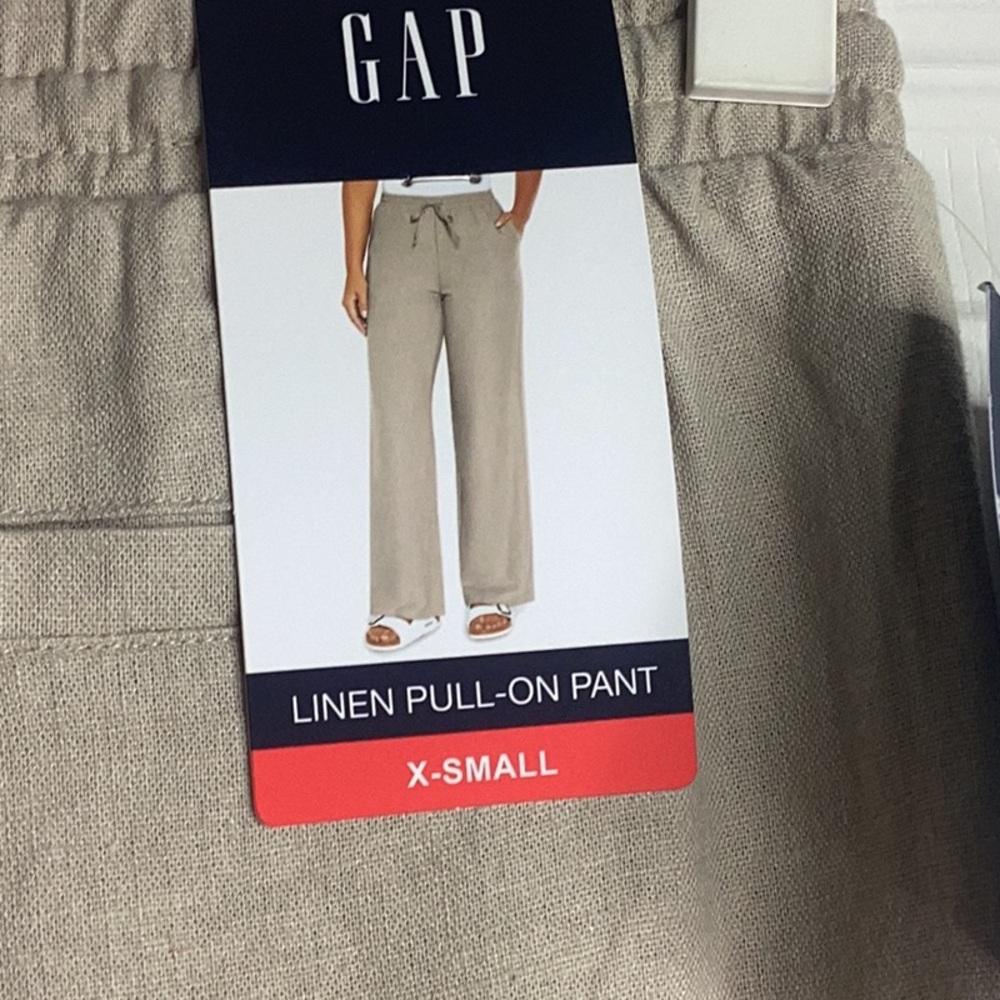 GAP Linen Blend‎ Pull On Pants XS New - Picture 4 of 6